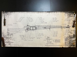 Rare-WWII-US-Military-M1-Garand-Blueprint-World-War-II-Relic
