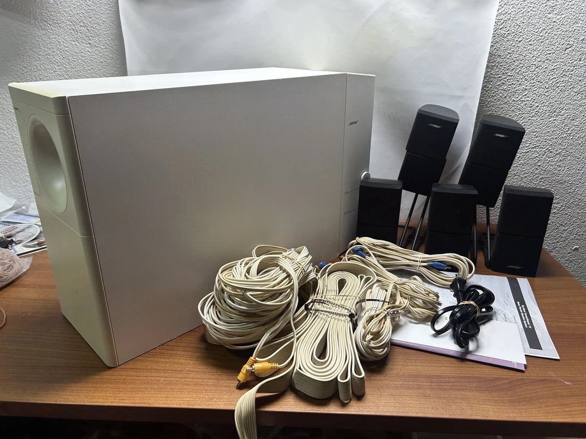 Bose Acoustimass 15 Home Theater Speaker System With 5 Cubes TESTED AND WORKING