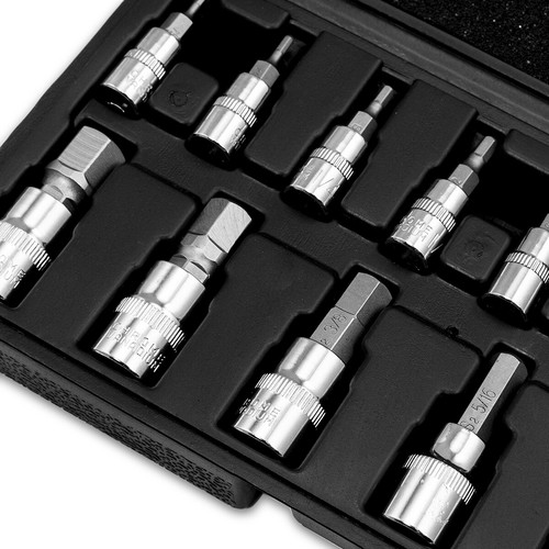 Stark USA 13-Pieces Standard SAE Hex Allen Wrench Bit Socket With Carrying Case - Picture 3 of 7