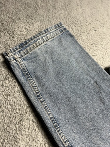 Levis 550 Jeans Mens Size 36x32 Relaxed Fit Blue Denim Lighter Wash Straight Leg - Picture 9 of 10