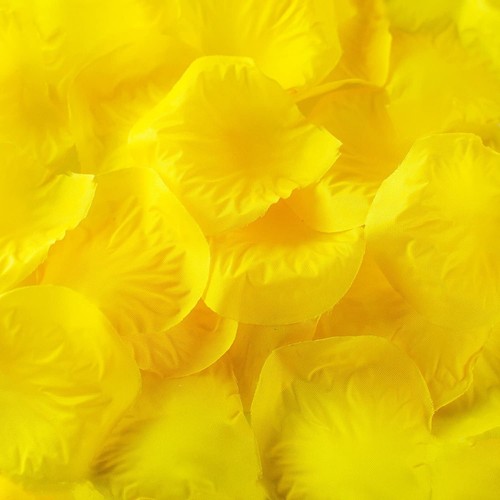 Yellow Fake Silk Rose Petals - 100/Bag (gRP010112)