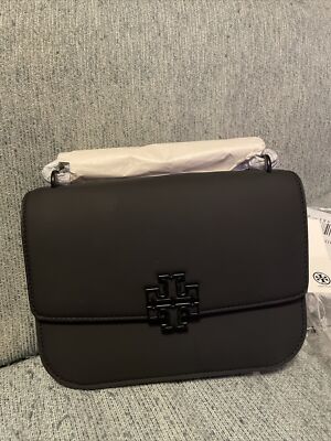 TORY BURCH 146256 BRITTEN MATTE BLACK SMALL ADJUSTABLE TORY BURCH 146256 BRITTEN MATTE BLACK SMALL ADJUSTABLE
