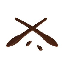 Walleva Brown Rubber Kit For Oakley Flak 2.0/Flak 2.0 XL Sunglasses