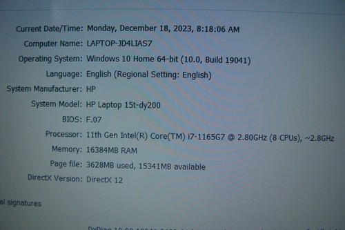 HP 15t-dy200 Laptop 15.6"FHD Core i7-1165G7 2.8GHz 16GB 256GB SSD +Charger - Picture 10 of 24