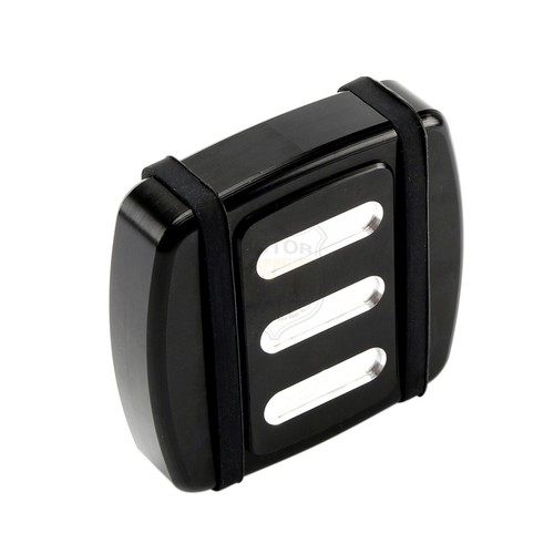 Black Small Brake Pedal Pad Cover For Harley Dyna Softail FXST Sportster 883 XL - Foto 4 di 6