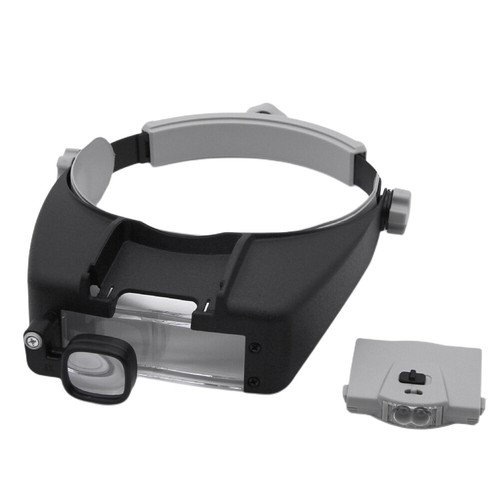 Head Magnifying Glass with 2 LED Light Hands Free Magnifier for Reading Repair - Picture 2 of 12