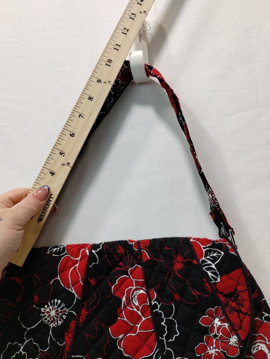 Marie by Giftcraft Shoulder Bag Womens Black Red Roses