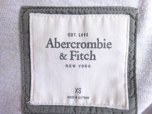 T-shirt donna grigia ""Abercrombie & Fitch"" froufrou taglia XS FR34 US2 UK6 ... - Foto 10 di 10