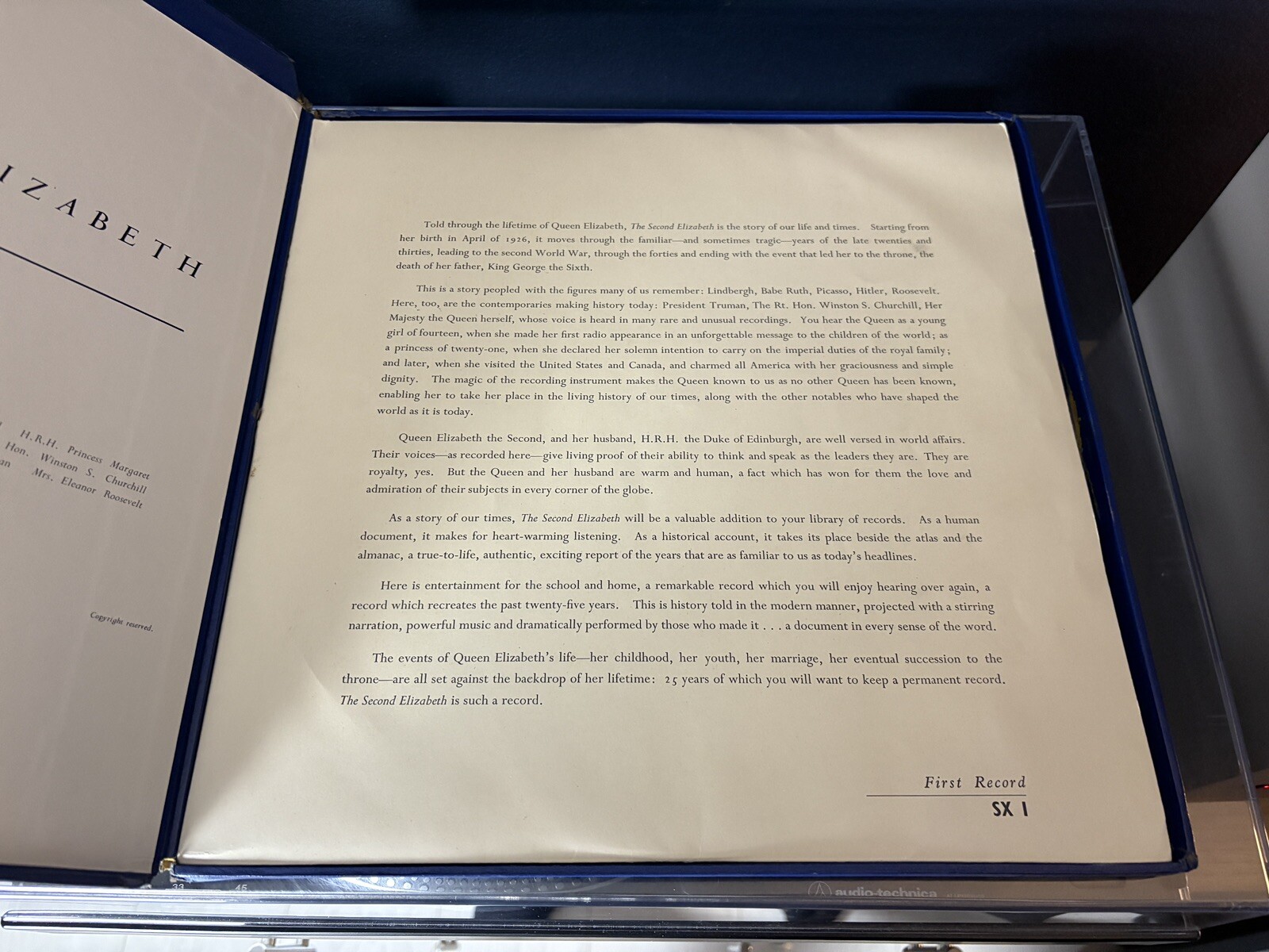 David Niven The Second Elizabeth UK 1952 Shellac Box Set Records NM/VG+