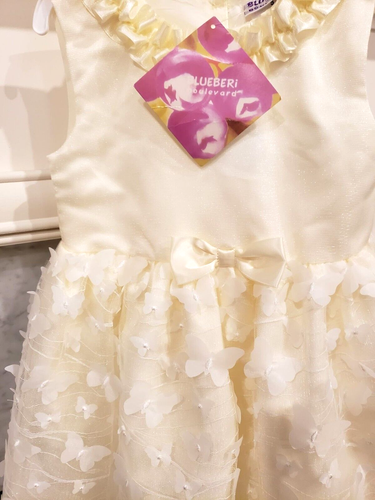 BLUEBERI BOULEVARD Toddler Girls Soutache Dress with Butterflies and Bag - Picture 2 of 5