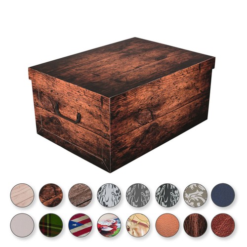 XXL Dekokarton Geschenkkarton Karton Box Stapelbox Lagerbox Kiste 40 Liter TOP - Bild 16 von 18