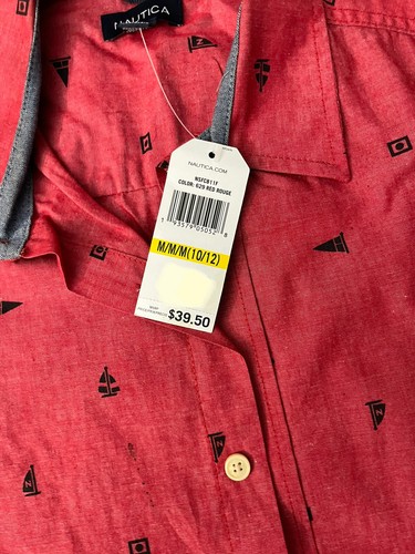 Nautica Boys Shirt Size M 10-12 Long Sleeve Button Down - Picture 14 of 15