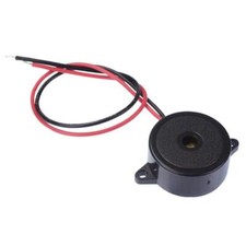 12V 23mm Low Profile Piezo Buzzer 120mm Leads