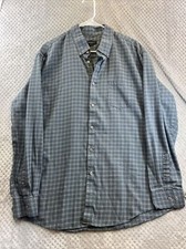 Van Heusen Mens Long Sleeve Button Down Shirt Grey Plaid Size XL