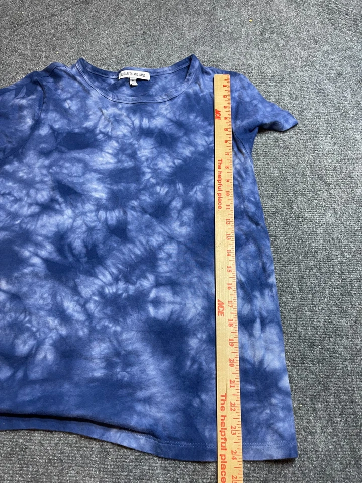 Blusa Top Elizabeth and James Mujer Mediana M Manga Corta Azul Foto 2 de 4