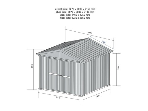 CASETTA DA GIARDINO RIMESSA ATTREZZI BOX IN LAMIERA DI ACCIAIO ZINCATA BARACCA - Foto 31 di 37