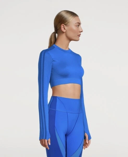 Adidas long top sleeve crop top