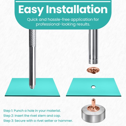 100pcs Double Cap Rivets Studs Leather Craft Repair Tubular Stud 4mm-15mm - Picture 36 of 37