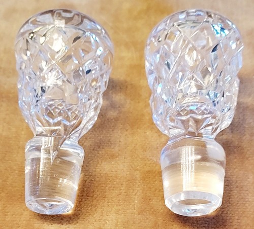 Pair of Beautiful Webb Corbett Marked Crystal Cruets Made in England - Picture 3 of 8