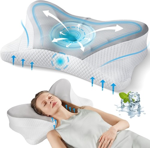 Neck Pillow Cervical Memory Foam Pillows for Neck Pain Relief Ergonomic Pillow - Picture 9 of 19