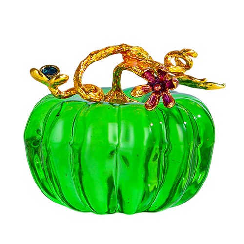 Hand Blown Figurine Glass Pumpkins Crystal Pumpkin Figurine Home Decor Ornament - Picture 2 of 17