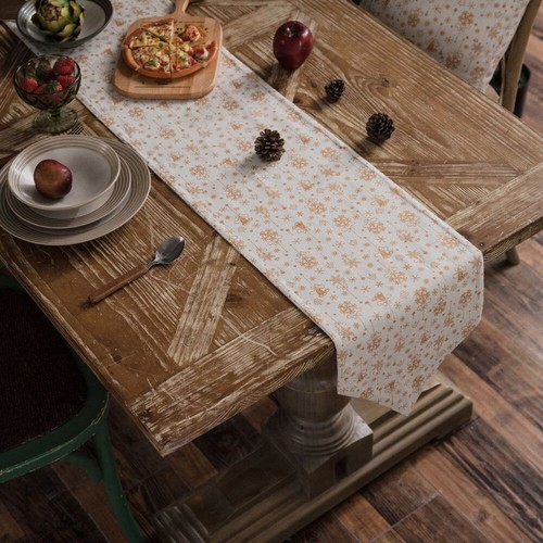 Table Runner Christmas Pattern Tablecloth Dinner Room Party Tablewear Home Decor - Picture 9 of 17