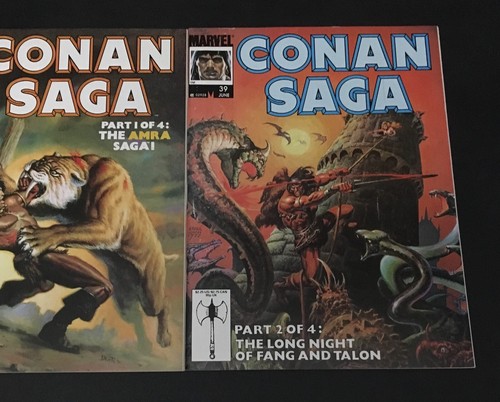 CONAN SAGA MAGAZINE LOT #25,29,30,32,33,35,36,38,39 MARVEL COMICS 1989 1990 - Picture 7 of 13