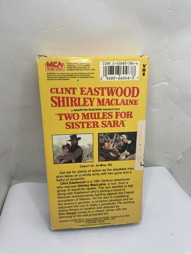 Two Mules for Sister Sara (VHS, 1995) - Picture 2 of 3