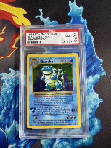 PSA 8 Shadowless Blastoise 2/102 - Base Set WOTC 1999 - NM-MT Pokemon Card - Picture 10 of 23