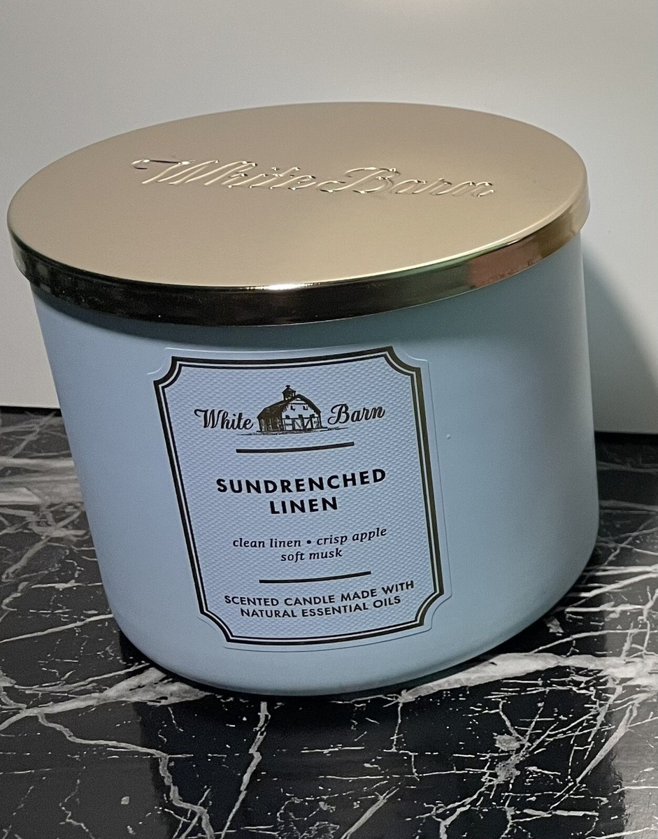 [新品未開栓]雪夜月 Season 3 Favorite Model 720ml Bath and Body Works 3 Wick Candle Sun Drenched Linen | eBay