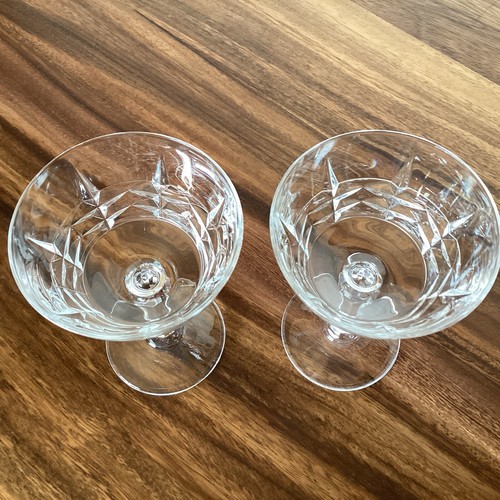 W M Dalton Französische Bleikristall Sherbet/Garnelen Cocktail Gläser 2er Set Vintage - Bild 3 von 7