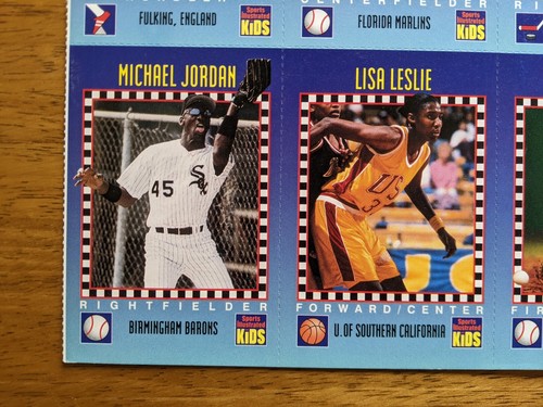 MICHAEL JORDAN NOVATO BÉISBOL SI PARA NIÑOS 1994 LISA LESLIE NOVATO HOJA SIN CORTAR - Imagen 2 de 17