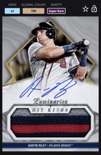 TOPPS BUNT 22 AUSTIN RILEY HIT KINGS RELIC SIG, LUMINARIES,BRAVES *DIGITAL CARD*