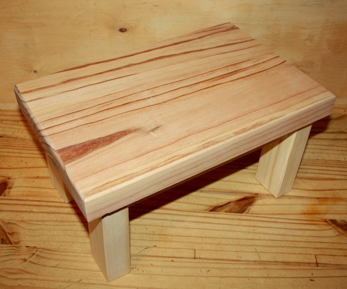 Sitzbank, Hocker, Blumenbank Laubholz Einzelstück Natur 38 x 25 x 21 cm x 4cm - Bild 5 von 6