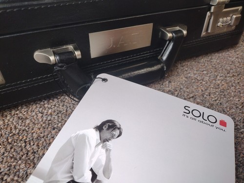 NEW SOLO Leather Case 15" Laptop Briefcase Hardsided Lock Travel Carry On Office - Picture 5 of 22