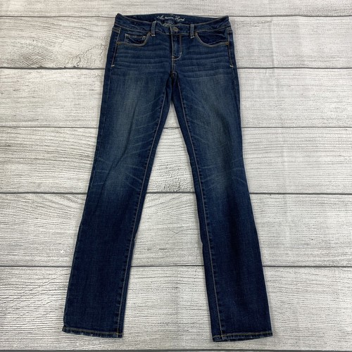American Eagle Low Rise Skinny Jeans Damen Gr. 30 Denim Hose Comfort Stretch