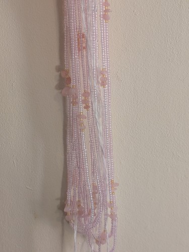 1 x Schöne Rosa Afrikanische Handarbeit Taille Perlen/Bauch Kette. 51,18 Zoll/130 cm. - Bild 5 von 5