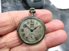 Antique Elgin USA Dial Sterling 3/0 Mod 3 418 WWI Trench Pocket Watch No Running