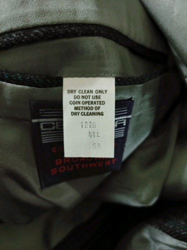 Chaqueta Abrigo Deportivo Centura Para Hombres 43/44L Tweed Negro Gris Lana Verde Púrpura Cuadros - Imagen 12 de 23