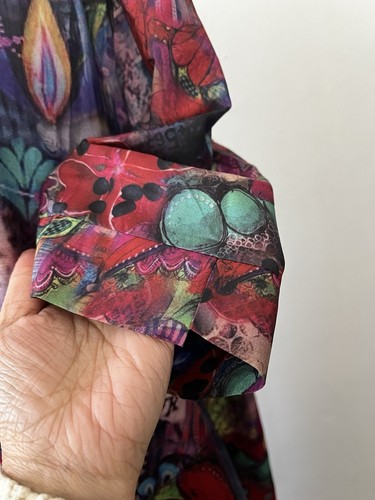 No Brand Purple Swiss Cheese Plant Butterfly Ladybug Tunic Print Heart Dress Xl - Photo 8/10