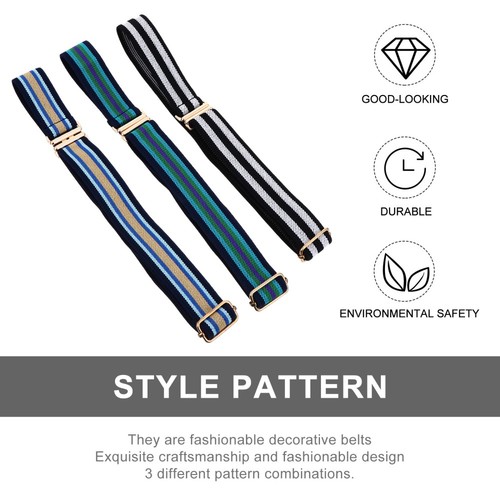 1 Set 3 Pcs Children Waistbelt Practical Elastic Kids Belts (Random Color) - Picture 6 of 12