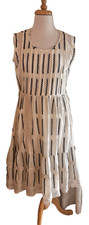 AS NEW KORTEZA COTTONE EMBROIDERED DRESS - SIZE LARGE/40 - SLEEVELESS- ROUND NEC