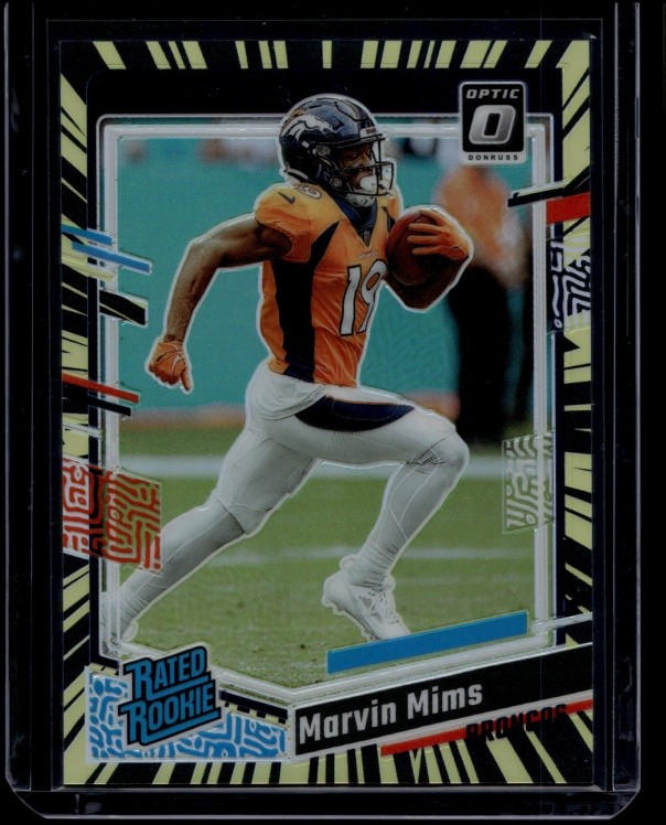2023 Donruss Optic Football Marvin Mims #231 Rookie Electricity /69