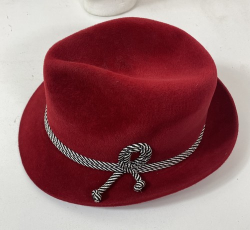 Donna Fifth Avenue New York Lourie’s Fine Men’s Wear Columbia S.C. Red Fedora - Picture 15 of 17