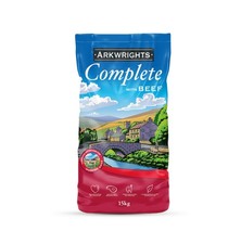 Arkwrights Complete with Beef Dry Dog Food 15kg Complete Nutrition for Working 1.60 per kilo