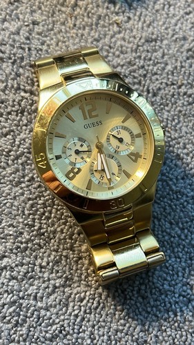 GUESS Women's Active Shine Multi-Function Gold Sport Watch With New Battery NICE - Picture 2 of 11
