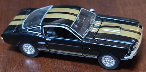 2.75" Shelby Collectibles 1:64 Scale 1966 Shelby Gt350 Black w/ Gold Stripes Car - Picture 3 of 12