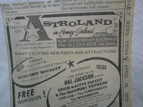 Astroland Coney Island AD 1972 vintage NY clip original - Imagen 2 de 2