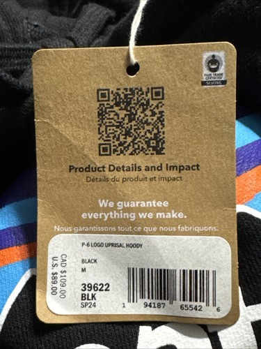 NWT Patagonia Logo Uprisal Hoodie Black Size Men’s S Small - Picture 4 of 4
