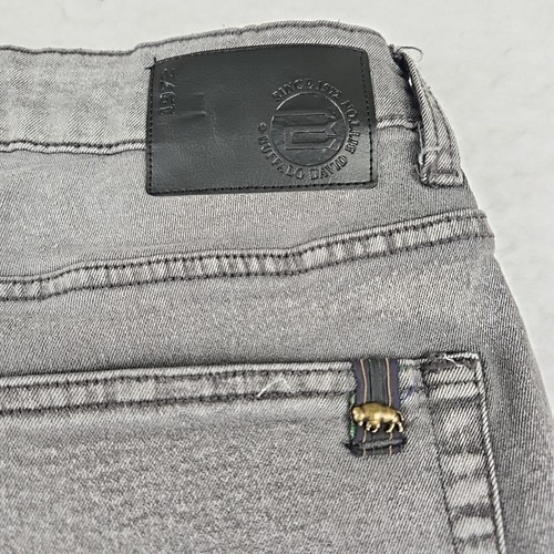 Pantalones de mezclilla Buffalo David Bitton para hombre 34x32 Ash-X ajustados elásticos lavado claro informales - Imagen 10 de 11